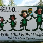 Accent Inns sales team posing in funny picture at Toad river