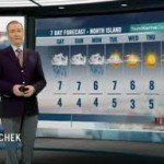 ed bain from CHEK News with weather map