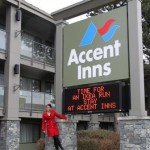 Mandy Farmer shows off the new look of Accent Inns