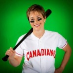 Accent Inn Vancouver Airport hotel Donna Price wearing Vancouver Canadians jersey