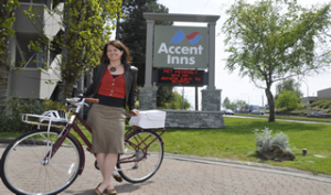 Mandy Farmer loves accent inns bike friendly hotel program