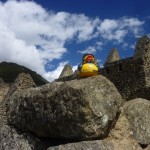 Accent Inns Canuck Duck and Victoria hotel sales manager Karen England enjoy the ruins in Machu Picchu