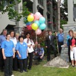 BC hotel staff of Accent Inns at Tree planting ceremony in Victoria BC