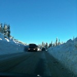 Plowed road on Vancouver Island BC