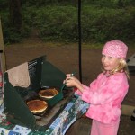 Anne-Marie cooking pancakes