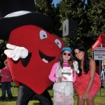 Heartly, AJ and Mackenzie V at the kids coin drive