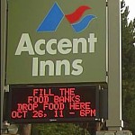 Accent Inn Victoria Hotel sign
