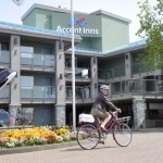 Mandy Farmer showing Accent Inns as a bike friendly hotel chain