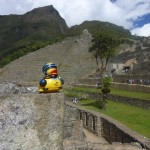 Accent Inns Canuck Duck enjoying Machu Picchu