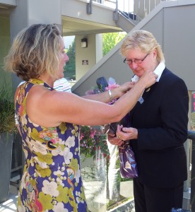 Linda, Shellie 2013 Vic Hosp Awards medal