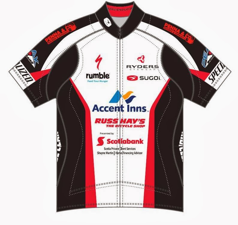 Accent Inns & Russ Hays Cycling Team's New Shirt