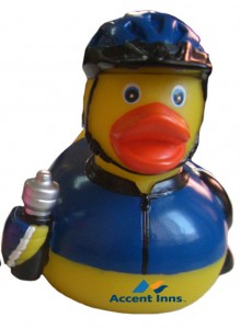 Cyclist Duck_blue