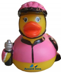 Cyclist Duck_pink