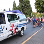 Broomwagon warming up at Tour De Victoria 2015