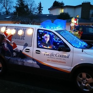 Pacific Coastal Airlines Van in a parade