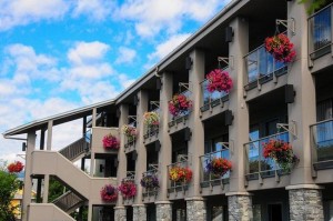 Hanging Baskets at Victoria BC Hotel